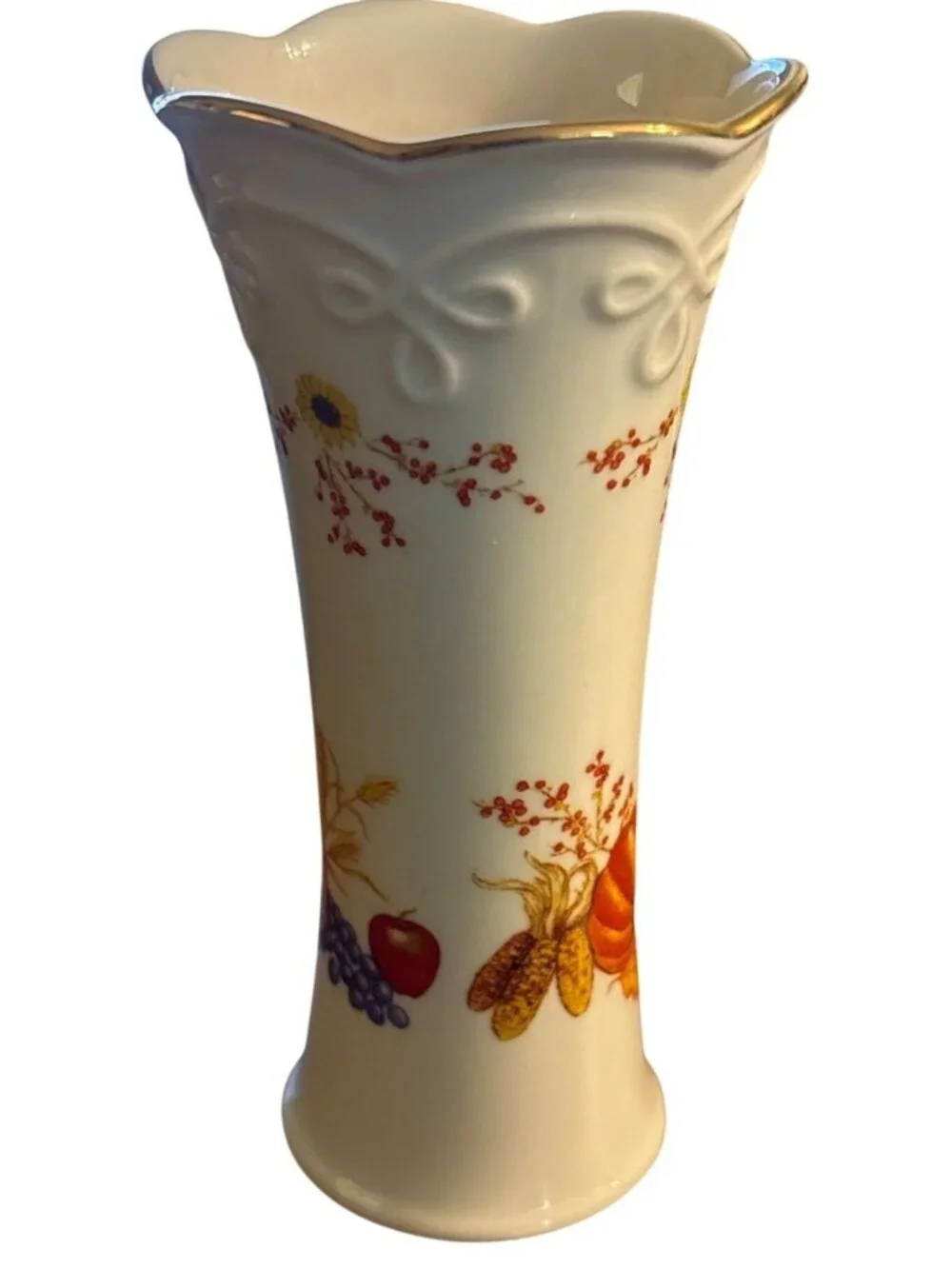 Vintage Lenox Fall Harvest Design Bud Vase 5